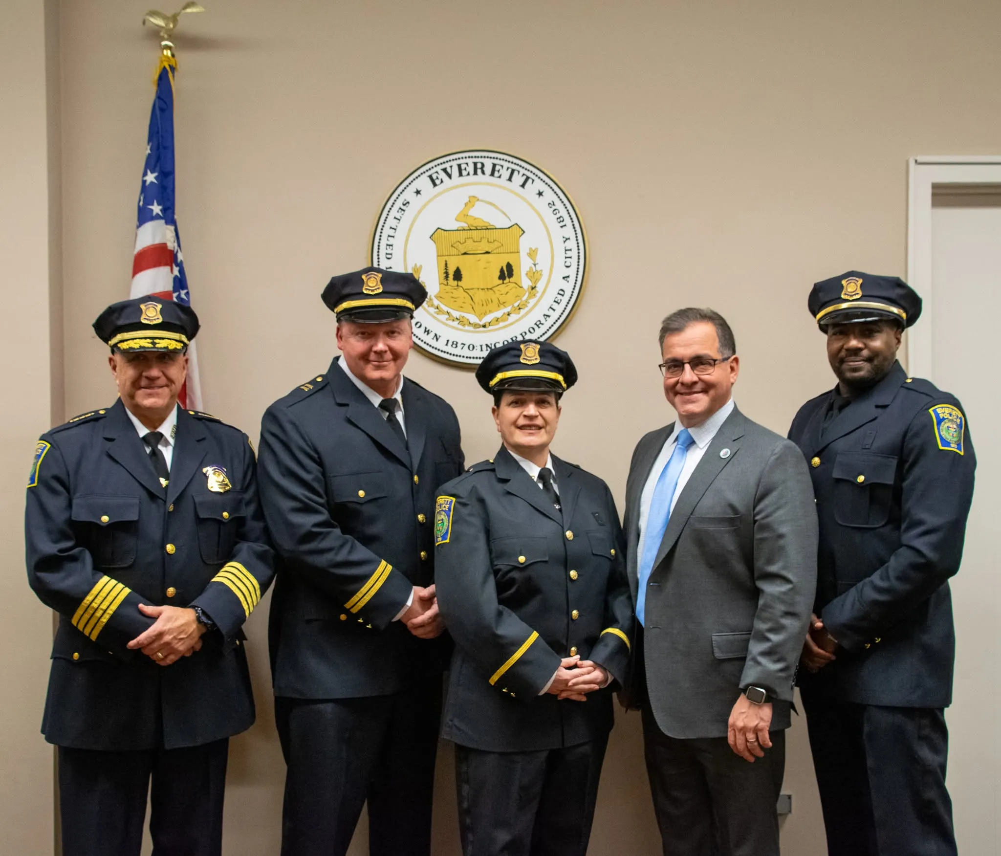Police leadership team posing together